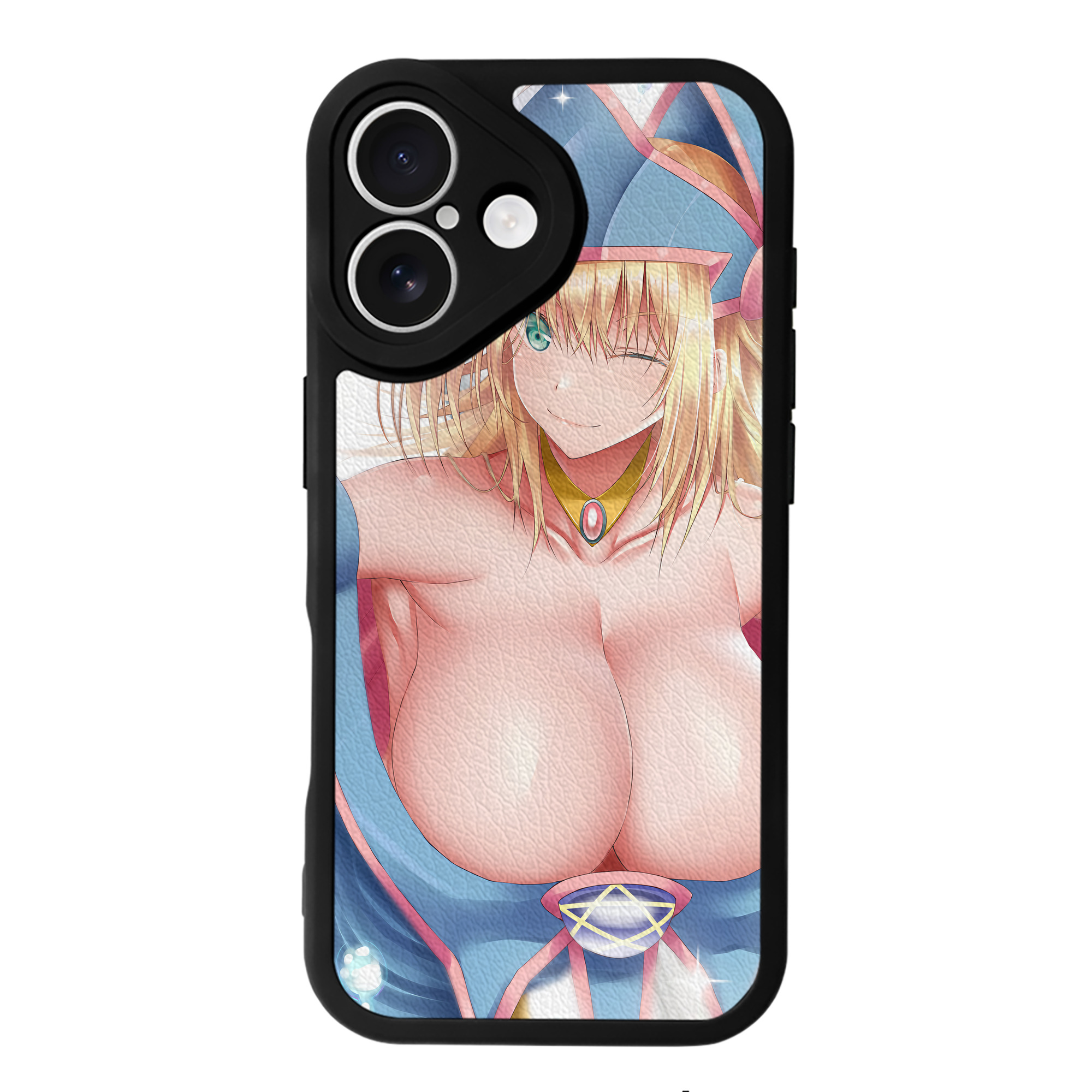（画像用） 遊☆戯☆王 Yu-Gi-Oh! 【iPhone 16シリーズ対応】シリコンスマホケース（レザー調） 材質：シリコン